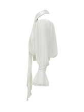 Shirt with Collar and Tie - Elisabetta Franchi | Lidia Shopping