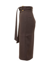 Gonna Midi a Vita Alta con Cintura - Abbigliamento Donna | Lidia Shopping