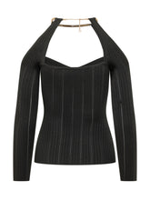 Maglia Tricot con Scollo a Cuore e Dettaglio Collo - Abbigliamento Donna | Lidia Shopping