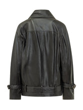 Leather Biker Jacket with Belt - New Collection | Lidia Shopping