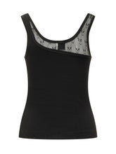 Canotta con Inserto in Tulle Logata - Abbigliamento Donna | Lidia Shopping