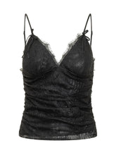 Lace Top with Straps and V Neck - New Collection | Lidia Shopping