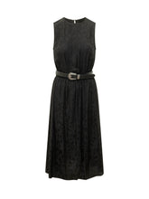 Abito Caserta Smanicato con Cintura e Motivo Jacquard - Abbigliamento Donna | Lidia Shopping