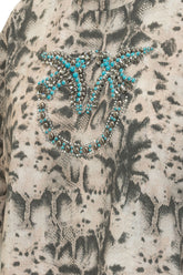 Cropped T-shirt with Print and Logo - New Collection | Lidia Shopping