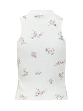 Sleeveless Floral Ribbed Top - Collezione Happy Birthday | Lidia Shopping