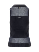 Ribbed Tank Top with Wavy Hem - New Collection | Lidia Shopping