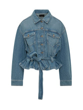 Giacca in Denim con Cintura - Abbigliamento Donna | Lidia Shopping