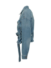 Giacca in Denim con Cintura - Abbigliamento Donna | Lidia Shopping