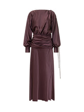 Abito Anona in Satin con Drappeggio in Vita - Abbigliamento Donna | Lidia Shopping