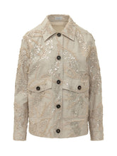 Jacket with Buttons and Pockets with Sequins - Brunello Cucinelli | Lidia Shopping