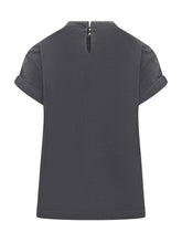 Crew Neck Top with Rolled Sleeves - Brunello Cucinelli | Lidia Shopping