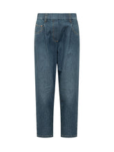 Denim Trousers with Elastic Waist and Pockets - Brunello Cucinelli | Lidia Shopping