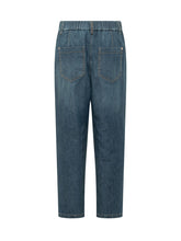 Denim Trousers with Elastic Waist and Pockets - Brunello Cucinelli | Lidia Shopping
