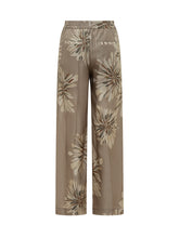 Wide Leg Floral Print Trousers - Brunello Cucinelli | Lidia Shopping