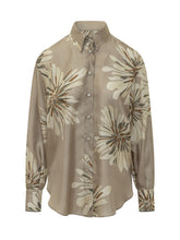 Camicia a Maniche Lunghe con Colletto Classico e Stampa Floreale - Abbigliamento Donna | Lidia Shopping