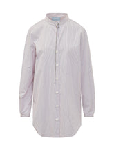 Camicia Liona a Righe con Collo Coreano - Abbigliamento Donna | Lidia Shopping