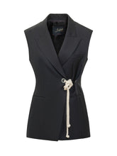 Tailored Vest with Front Knot - New Collection | Lidia Shopping