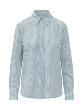 Camicia con Colletto e Righe Verticali - Abbigliamento Donna | Lidia Shopping