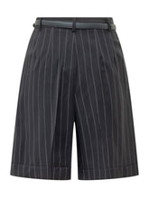 Striped Shorts with Belt - Max Mara Studio | Lidia Shopping