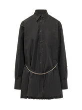 Shirt Dress with Belt and Pleated Hem - New Collection | Lidia Shopping