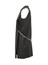 Pinstripe Dress with Belt - New Collection | Lidia Shopping