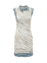 Short Draped Dress with Floral Print - Collezione Happy Birthday | Lidia Shopping