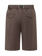 Bermuda Shorts with Belt and Pleats - Men | Lidia Shopping