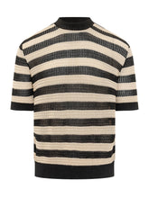 T-shirt in Maglia a Righe con Collo Alto - A Paper Kid | Lidia Shopping