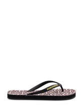 Animal Print Flip Flops With Logo Detail - Dsquared2 | Lidia Shopping