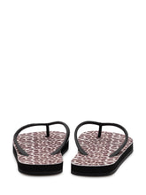 Animal Print Flip Flops With Logo Detail - Dsquared2 | Lidia Shopping