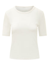 T-shirt a Coste con Logo - Abbigliamento Donna | Lidia Shopping