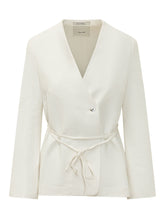 Blazer con Scollo a V e Cintura - Abbigliamento Donna | Lidia Shopping