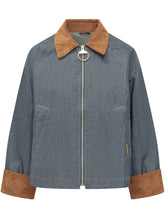 Jacket with Velvet Collar and Zip Closure - Barbour | Lidia Shopping