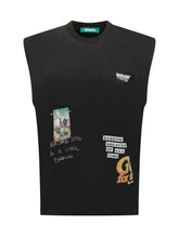 Black Sleeveless Jersey Top with Barrow Graphic - Barrow | Lidia Shopping