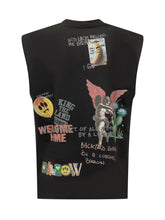 Black Sleeveless Jersey Top with Barrow Graphic - Barrow | Lidia Shopping