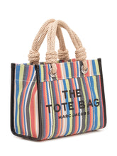 Borsa The Small Tote a Righe con Manici Intrecciati - Borse a Tracolla Donna | Lidia Shopping