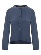 Giacca con Collo alla Coreana e Chiusura con Ganci - Abbigliamento Donna | Lidia Shopping