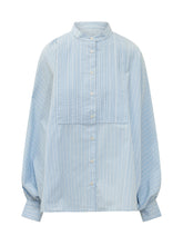 Camicia con Collo alla Coreana a Righe - Abbigliamento Donna | Lidia Shopping