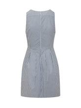 Striped Mini Dress with Decorative Chain - Elisabetta Franchi | Lidia Shopping