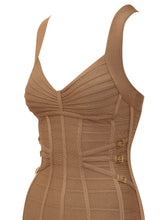 Structured Knit Midi Dress with Crossed Straps - Elisabetta Franchi | Lidia Shopping