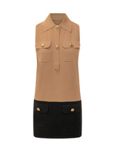 Color Block Knit Mini Dress with Jewel Buttons - Elisabetta Franchi | Lidia Shopping