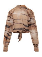 Blusa Crop con Fiocco e Stampa - Abbigliamento Donna | Lidia Shopping