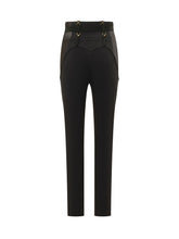 High Waist Trousers with Belt and Metal Details - Elisabetta Franchi | Lidia Shopping
