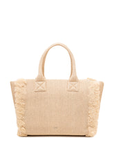 Raffia Beach Shopper with Logo - Collezione Happy Birthday | Lidia Shopping