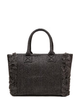 Raffia Beach Shopper with Logo - Collezione Happy Birthday | Lidia Shopping