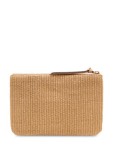 Raffia Pouch with Zip and Logo - Collezione Happy Birthday | Lidia Shopping