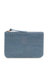 Raffia Pouch with Zip and Logo - Collezione Happy Birthday | Lidia Shopping