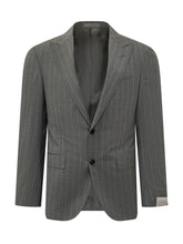 Pinstriped Suit with Two Button Jacket and Trousers - Collezione Happy Birthday | Lidia Shopping