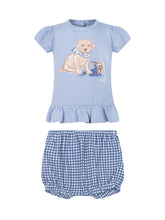 Completo Baby con T-shirt e Bloomer a Quadretti - Abbigliamento Bambini | Lidia Shopping
