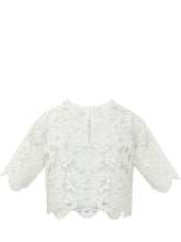 Top Corto in Pizzo con Maniche Corte - Abbigliamento Donna | Lidia Shopping